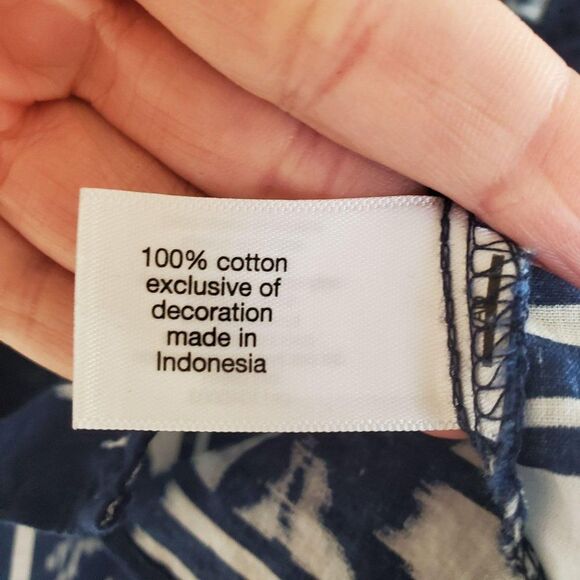 Lane Bryant Womens Top Blue 22/24 Boho Peasant Plus Size 2X - Picture 4 of 9